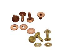 LIUCH Rivets en Laiton/cuivre for Clous Cuir, Outils de Maroquinerie 9 mm, 10, 11, 12(Brass,9x3.3x12mm 10sets)