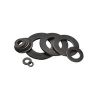 LIUCH Rondelle plate noire en acier au carbone de grade 8.8 M2M2.5M3M4M5M6M8M10M12M14M16M18M20M22M24M27M30, joint plat(M5x10x1mm-50pcs)