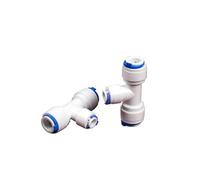 LIUCH Té réducteur de Tube 3/8 "à 1/4", connecteur à raccord Rapide Pom qualité Alimentaire 3 Voies for Filtre Eau RO d'aquarium, système d'osmose Inverse