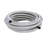 LIUCH Tuyau de carburant universel haute température for voiture, tuyau d'huile, de gaz, de nylon, tressé en acier, tuyau de frein, tuyaux de carburant, tuyau de course(Silvery,3M_AN4)