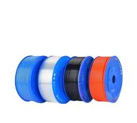 LIUCH Tuyau en polyuréthane for composants pneumatiques, 1 m/2 m/5 m/10 m/20 m, 4 mm, 6 mm, 8 mm, 10 mm, 12 mm, for compresseur(Black 5m,10x6.5mm)