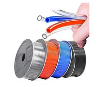 LIUCH Tuyau en polyuréthane for composants pneumatiques, 10 m/20 m/50 m/100 m, 4 mm, 6 mm, 8 mm, 10 mm, 12 mm, for compresseur(Black 100m,10x6.5mm)