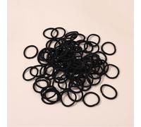 liuchanghe 100 Pièces Elastiques pour Cheveux, Aucun Métal Élastiques Doux Élastiques Cravates à Cheveux, 3cm, Chouchous de cheveux pour femme & filles (Noir)