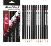 liuchanghe 12pcs Crayons Dessin Professionnel Set, Crayons à Croquis, Crayon Papier 2H-8B pour étudiants Enseignants Enfants Adultes Artistes Débutants Professionnels