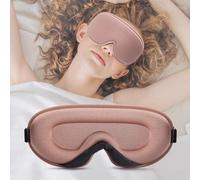 liuchanghe Masque de Nuit 100% Occultant pour Hommes & Femmes, Masque de Sommeil Zero Pression Design Ergonomique 3D, Cache Yeux pour Dormir, les Siestes, la Méditation, les Voyages (Rose)