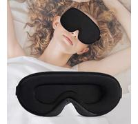 liuchanghe Masque de Nuit 100% Occultant pour Hommes & Femmes, Masque de Sommeil Zero Pression Design Ergonomique 3D, Cache Yeux pour Dormir, les Siestes, la Méditation, les Voyages (Noir)