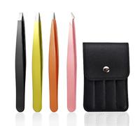 liuchanghe Pince à épiler professionnelle, pince a epiler avec revêtement antidérapant, idéale pour les routines de beauté quotidiennes (Multicolore)