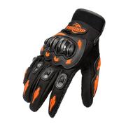 LIUCHUCHU Gants Moto Gants Respirant Plein Doigt Racing Sports De Plein Air Protection Équitation Imperméable Moto Accessoires Gant Moto(Orange,L)