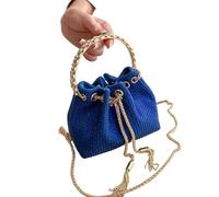 LIUCHUCHU Pochette En Strass Sac seau à strass, petit sac de banquet à cordon, sac à bandoulière à chaîne for dîner for femme(D)