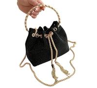 LIUCHUCHU Pochette En Strass Sac seau à strass, petit sac de banquet à cordon, sac à bandoulière à chaîne for dîner for femme(A)