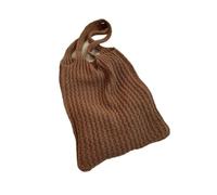LIUCHUCHU Sac Paille Tricoté épaule sac à provisions for femmes Vintage coton tissu filles fourre-tout Shopper grand femme main Crochet(Brown)