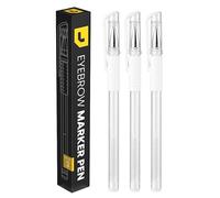 LIUDEX Lot de 3 marqueurs de peau | Crayon de contour microblading PMU pour sourcils | Feutre blanc pour cartographie de position des sourcils | Stylo marqueur blanc beauté SPMU | Outils de marquage