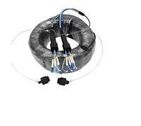 LIUDONGX 250m 2/4/6/8 noyaux extérieur blindé PDLC LC SC FC monomode TPU étanche 5mm Cavalier Extension de Fiber Optique 4C(8 Cores LSZH SC-SC)