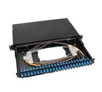 LIUDONGX Boîte à bornes à Fibre Optique, Support SC à 24 Ports, Cadre de Distribution de câble Optique épais, boîte de jonction extractible, entièrement installée
