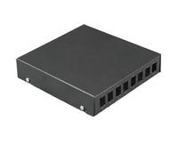 LIUDONGX Boîte à bornes for Fibre Optique, 2 pièces, 8 Ports, Mini boîte Vide, entièrement équipée FC SC LC St, Adaptateur 4/8 cœurs, boîte de jonction en Queue de Cochon(Beige)