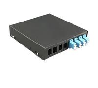 LIUDONGX Boîte à bornes for Fibre Optique, 2 pièces, 8 Ports, Mini boîte Vide, entièrement équipée FC SC LC St, Adaptateur 4/8 cœurs, boîte de jonction en Queue de Cochon(Red/Black)
