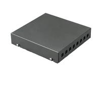 LIUDONGX Boîte à bornes for Fibre Optique, 2 pièces, 8 Ports, Mini boîte Vide, entièrement équipée FC SC LC St, Adaptateur 4/8 cœurs, boîte de jonction en Queue de Cochon(Dark Grey)