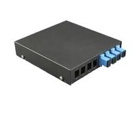 LIUDONGX Boîte à bornes for Fibre Optique, 2 pièces, 8 Ports, Mini boîte Vide, entièrement équipée FC SC LC St, Adaptateur 4/8 cœurs, boîte de jonction en Queue de Cochon(Black)