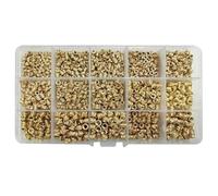 LIUDONGX Kit d'assortiment d'écrous en cuivre, Jeu de Chaleur en Laiton M2 M2.5 M3 M4 M5 M6, Inserts filetés moletés thermofusibles for Impression 3D(M3 M4(1240PCS))