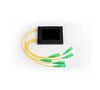 LIUDONGX Module séparateur de Fibre Optique PLC 2x4, 3 pièces, 2x4, Type de boîte SC FC St LC, Type Tresses, Cassette, coupleur FTTH Jaune 2:4(LC A)