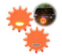 Liuer 2PCS Gyrophare LED,Clignotant Routier LED,Éclairage de Secours Multifonction Voyant d'avertissement,Feux d'avertissement de Phare Clignotant à LED,pour Les Voitures,Accidents,Pannes Camions (A)