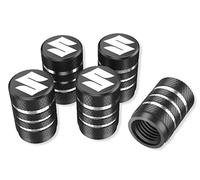 LIUFUMEI 4 Pièces Capuchons de Valve pour Suzuki Swift 6 2017-2020, Bouchons de Tige de Valve de Pneu en Aluminium Valves Tubeless