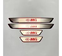 LIUFUMEI 4 PièCes Protections de Seuil de Porte de Voiture en Acier Inoxydable pour MG Extender 2019-2025., résistantes à l'abrasion et Aux Rayures,Bandes de Protection de Seuil,Red