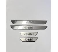 LIUFUMEI 4 PièCes Protections de Seuil de Porte de Voiture en Acier Inoxydable pour MG Mg4 Ev Xpower 2023 2024, résistantes à l'abrasion et Aux Rayures,Bandes de Protection de Seuil,Silver