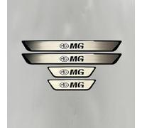 LIUFUMEI 4 PièCes Protections de Seuil de Porte de Voiture en Acier Inoxydable pour MG Mg5 II 2023-, résistantes à l'abrasion et Aux Rayures,Bandes de Protection de Seuil,Black