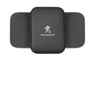 LIUFUMEI Coussin D'accoudoir pour Peugeot 208/5-TüRer (AB Bj. 2015 Facelift), Housse Console Centrale Deluxe Protecteur Cuir Nappa Rembourré Tapis Intérieur Garniture,Black