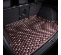 LIUFUMEI Cuir Tapis Coffre Voiture pour Land Rover Range Rover Velar with Net Pocket on The Left Side 2017-2024, Housse de Protection de Coffre de Voiture Antidérapant Inodore Toutes Saisons, Brown