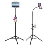 LIUGAST Trépied pour Tablette et iPad, Col de Cygne 67", Support de Sol Compatible avec iPhone 11/11Pro Max/7/8/X/Xs Max, iPad Pro 12,9"/11, Mini 5, Air 3 et Plus
