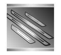 liuguoqiang Baguettes de Seuil Auto pour MG ZS (2017-2025 2026), Habillage Marchepieds Métal Anti-Rayures Protection Entrée Tuning Acier Inoxydable Accessoires,A
