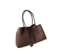 LIUHLFSR Grands sacs fourre-tout à poignée courte de couleur unie for femmes, sac bandoulière for dames Pour le Quotidien et le Travail(Coffee)