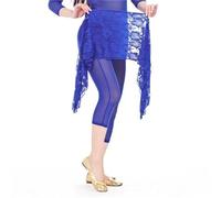 LIUHLFSR Jupes en dentelle for la pratique de danse du ventre, vêtements, accessoires, serviette hanche, chaîne taille, écharpe Pour les Spectacles de Danse Orientale(Royal blue)