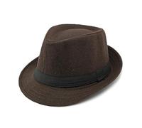 LIUHLFSR Printemps Été Hommes Chapeaux Haut Jazz Chapeau Seau Melon Femmes Noir De Mariage Casquettes pour événements Officiels et Mariages(Brown)