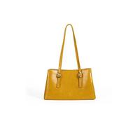 LIUHLFSR Sac fourre-tout en cuir ciré grande capacité for femme, simple et polyvalent, idéal for l'automne l'hiver Pour le Quotidien et le Travail(Yellow)
