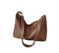 LIUHLFSR Sac fourre-tout en cuir vintage décontracté, élégant, à bandoulière, grande capacité, for femme Pour le Quotidien et le Travail(Brown)