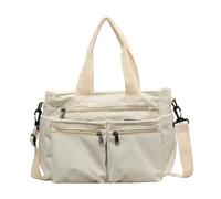 LIUHLFSR Sac fourre-tout en velours côtelé for femme, grande capacité, bandoulière, for le travail et les déplacements Pour le Quotidien et le Travail(Beige)