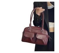 LIUHLFSR Sacs à bandoulière vintage for femmes, fourre-tout simple for les déplacements, bordeaux Pour le Quotidien et le Travail(Black)