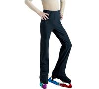 LIUHUO Pantalon de Patinage Artistique Noir uni pour Homme