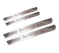 LIUIN 4 Pièces Acier Inoxydable Voiture Seuil de Porte pour Citroen Berlingo AB (2018+), Autocollants Protection Seuil Porte de Voiture Style de Seuil de Voiture