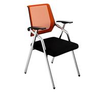 LIUJHGH Chaise Pliante de Formation avec Tablette, siège de conférence avec accoudoirs, Assise en Maille et Cadre en Acier pour Salle de Classe, réunion et étude(C)