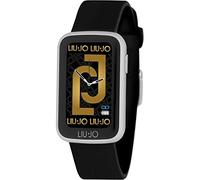 LiuJo Fit SWLJ042 Montre connectée pour Femme en Acier Inoxydable et Silicone Noir Argent étanche IP68 Taille du boîtier 44 mm x 32,7 mm x 10,3 mm