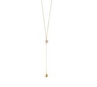 Liujo LJ3010 Collier femme en acier doré chaîne avec perle 55 cm