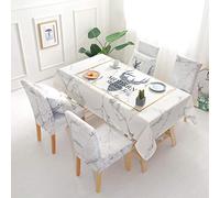 LIUJUAN Nappe pour Tables Anti Salissure Toile Cirée Coton Et Lin Imperméable Et sans Huile Jetable Maison Simple-T_(Nappe) 140 * 210Cm (Convient pour Une Table De 6 Personnes)
