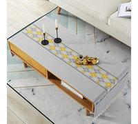 LIUJUAN Nappe Table Coton Toile Cirée Nappe De Table Basse Minimaliste Moderne en Coton Et Lin Rectangulaire Jetable Étanche Et sans Huile-G_60 * 180Cm