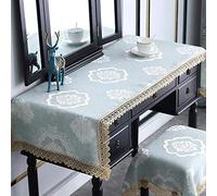 LIUJUAN Nappe Table Toile Cirée Nappe Commode en Tissu Rose Princesse Chambre Chambre Nappe Dressing-Bleu_40 * 140Cm