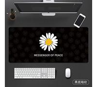 LIUJUAN Tapis De Souris Bureau Grand Creative Petite Marguerite Tapis De Souris Surdimensionné Jeu Ordinateur Clavier Féminin Bureau Mâle Longue Table Tapis-Small Daisy H_900X400Mm_3 Mm