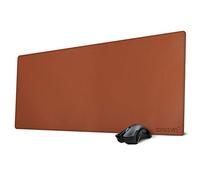 LIUJUAN Tapis De Souris Bureau Grand Grand Tapis De Souris De Jeu en Cuir PU 90X40 / 110X50Cm Grand Tapis De Clavier Étendre Pad De Bureau Et Compagnon pour L'École De Jeu des Ménages-Marron_90X40 Cm